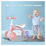 Colorful Lighting Baby Balance Bike for 10-36 Months Toddlers