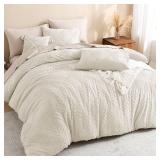 $90 Litanika Beige Oversized King Comforter Set, 3 Pieces, All-Season