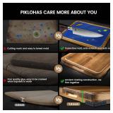 $80 Acacia Wood Cutting Boards Set of 7 with Holder, Non-Slip