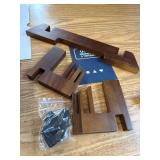 $80 Acacia Wood Cutting Boards Set of 7 with Holder, Non-Slip