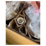 $81 VILUXY Black and Gold Flush Mount Ceiling Light 19" 3-Light