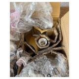 $81 VILUXY Black and Gold Flush Mount Ceiling Light 19" 3-Light