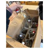 8 Pack 1 L Swing Top Glass Bottles with Airtight Stoppers