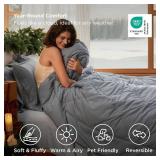 Bedsure Queen Comforter Set - 7-Piece Reversible Bedding