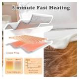 Tufted Heated Blanket Full Size - 6 Heat Settings, 4-Hour Auto-Off