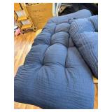 $80 Outdoor Wicker Chair Cushions 3-Pcs Set, 44x22x4 and 22x22x4