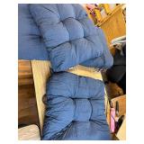 $80 Outdoor Wicker Chair Cushions 3-Pcs Set, 44x22x4 and 22x22x4