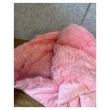 $50 Smoofy Queen Comforter Set, Faux Fur Pink, 3 Pieces