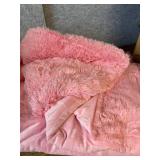 $50 Smoofy Queen Comforter Set, Faux Fur Pink, 3 Pieces