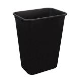 Amazon Basics Rectangular Office Wastebasket, 10 Gallon, Black