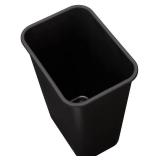 Amazon Basics Rectangular Office Wastebasket, 10 Gallon, Black