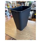 Amazon Basics Rectangular Office Wastebasket, 10 Gallon, Black