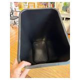 Amazon Basics Rectangular Office Wastebasket, 10 Gallon, Black