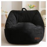 $66 MAXYOYO Kids Bean Bag Chair with Handle, Toddler Sofa, Black