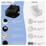$66 MAXYOYO Kids Bean Bag Chair with Handle, Toddler Sofa, Black