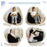 $66 MAXYOYO Kids Bean Bag Chair with Handle, Toddler Sofa, Black