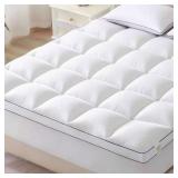 Queen Thick Mattress Topper with Deep Pocket, Pillow Top Pad