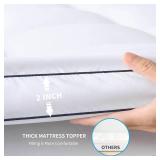 Queen Thick Mattress Topper with Deep Pocket, Pillow Top Pad