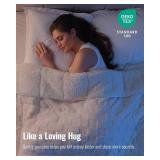 $70 Uttermara 15lb Weighted Blanket Queen 60x80, Plush Sherpa Cream