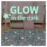 $59 Glow-in-the-Dark Rug with Big Stars for Kids