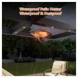 $89 1500W Infrared Patio Heater - Hanging/Ceiling Mounted, Waterproof