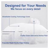 King Size Pillows Set of 2 - 7D Down Alternative, Gusseted