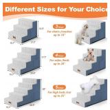 $50 POCBLUE Dog Stairs for Small Dogs & Cats, 22 in H, 5-Step