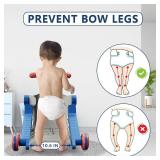 $55 5-in-1 Baby Push Walker for Boy, Sit-to-Stand, Blue