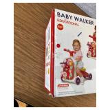 $55 5-in-1 Baby Push Walker for Boy, Sit-to-Stand, Blue