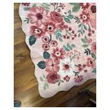 $150 DUKINO 8x10 Floral Washable Area Rug, Non-Slip Backing, Pink