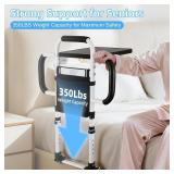 $76 90  Foldable Bed Assist Rails with Tray, Light, 3 Handles, 350lb