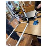 $76 90  Foldable Bed Assist Rails with Tray, Light, 3 Handles, 350lb