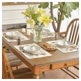 Artoid Mode Easter Carrots Rabbit Placemats, 12x18 in, Set of 4