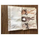 Artoid Mode Easter Carrots Rabbit Placemats, 12x18 in, Set of 4