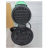 Dash Bunny Mint Mini Waffle Maker 4  Waffles Nonstick 350W NIB