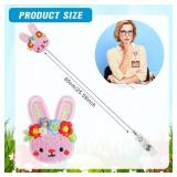 NACHLYNN 8 Pcs Easter Felt Retractable Badge Reels for Nurses