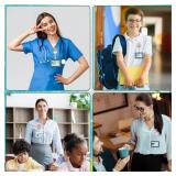 NACHLYNN 8 Pcs Easter Felt Retractable Badge Reels for Nurses