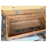 Cedar Chest on Castors - One Board Missing from bottom, Nice chest with Lid