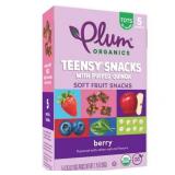 Plum Organics Teensy Snacks Soft Fruit Snacks - Berry with Puffed Quinoa - 0.35oz/5ct (EXP MAR.05.26)
