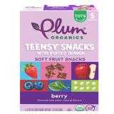 Plum Organics Teensy Snacks Soft Fruit Snacks - Berry with Puffed Quinoa - 0.35oz/5ct (EXP MAR.05.26)