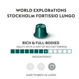 Nespresso Capsules Original Line, Stockholm Fortissio Lungo, Dark Roast Coffee, 10 Count Coffee Pods