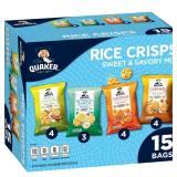 Quaker Sweet & Savory Mix Gluten Free Popped Rice Crisps Variety pack - 12.02oz/15ct