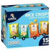Quaker Sweet & Savory Mix Gluten Free Popped Rice Crisps Variety pack - 12.02oz/15ct