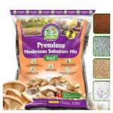DUSPRO Recycle Premium 4-in-1 Mushroom Substrate Mix with Coco Coir, Zeolite, Gypsum & Vermiculite â Ideal Mushroom Growing Mix for Gardening, Moisture Retention, pH Balance & Ready to Use Mixtur
