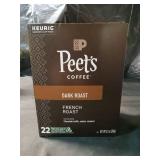 Peet s Coffee French Roast Premium Dark Roast Single Serve Coffee Pods  22 Count