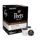 Peet s Coffee French Roast Premium Dark Roast Single Serve Coffee Pods  22 Count