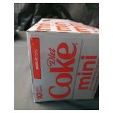Diet Coke Diet Cola Soda Fridge Pack  7.5 fl oz Mini Cans  10 Pack
