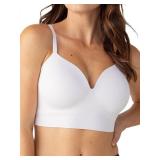 SHAPERMINT Bras for Women - Lingerie Bra, Bralettes with Support, No Underwire Plus Size Bras, White Large