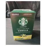 Starbucks Vanilla Flavored Coffee K-Cup Pods | Blonde Roast | Coffee Pods for Keurig Brewers | 1 Box (10 Pods)