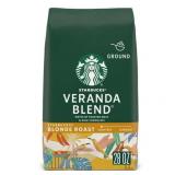 Starbucks Veranda Blend  Ground Coffee  Starbucks Blonde Roast Hot or Iced Coffee  28 oz